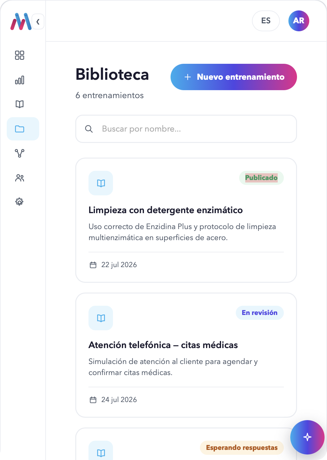 Menthara Flow · Biblioteca (móvil)